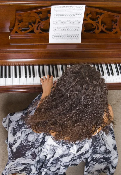 Lição de piano — Fotografia de Stock