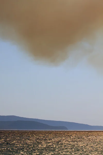 Brand på havet — Stockfoto