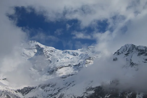 Monte rosa z údolí gressoney — Stock fotografie