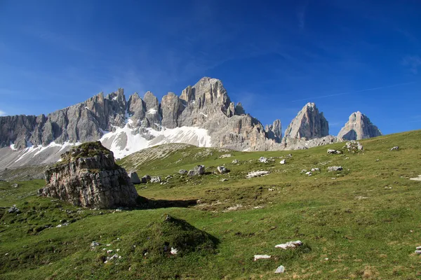 Mount Paterno and three Peaks — Stock Photo, Image
