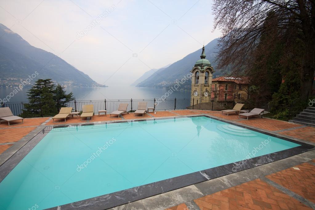 Swimming pool on Lake Como Stock Photo by ©zocchi2 37384369