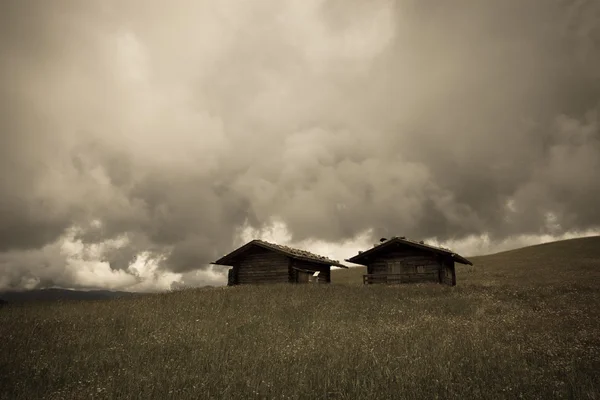 Huttes sur seiser alm — Φωτογραφία Αρχείου