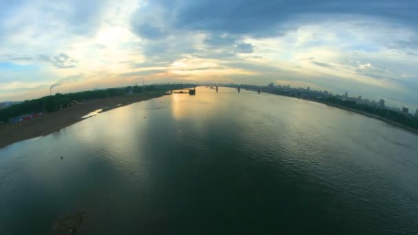 Paisagem marítima. Desfasamento temporal . — Vídeo de Stock