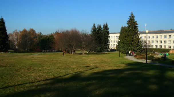 Reposant dans un parc. Délai imparti — Video