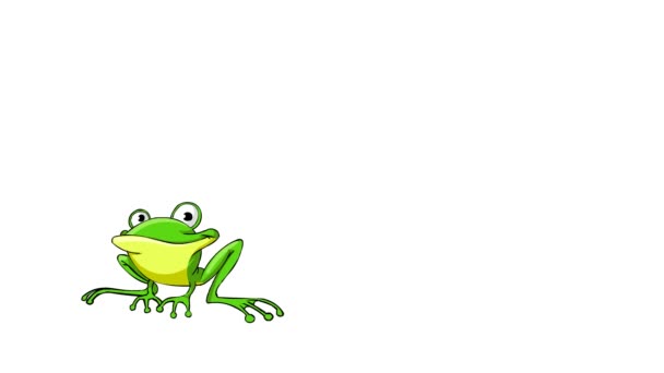 Animovaný žabák — Stock video