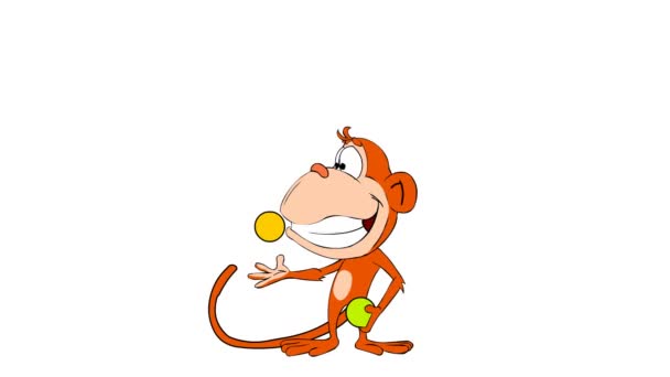 Lustige Affen jonglieren Bälle