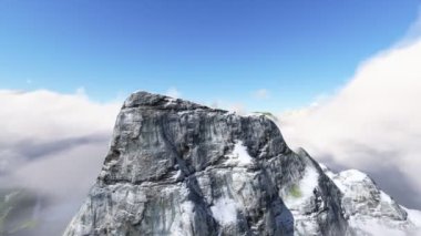 yüksek dağ bir tepe üzerinde tırmanma işadamı