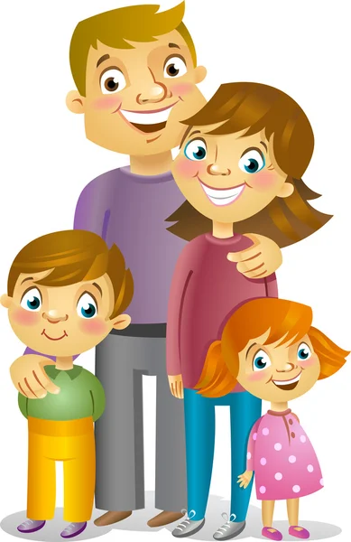Famille Heureuse Images Vectorielles Famille Heureuse Vecteurs Libres De Droits Depositphotos