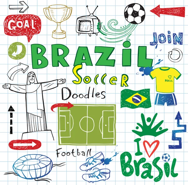Brazilian Soccer — Stock Illustration Brazilian Soccer Vector Graphics