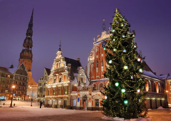 Kerstmis in riga. Stockfoto