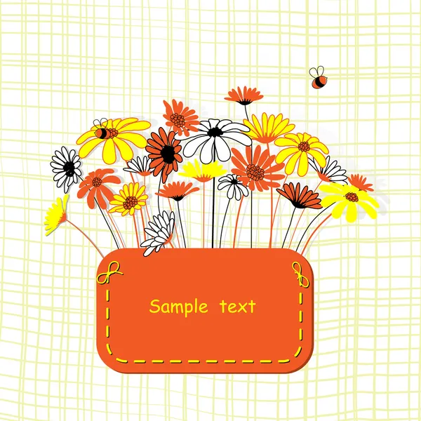 stilize vektör çiçekli kart