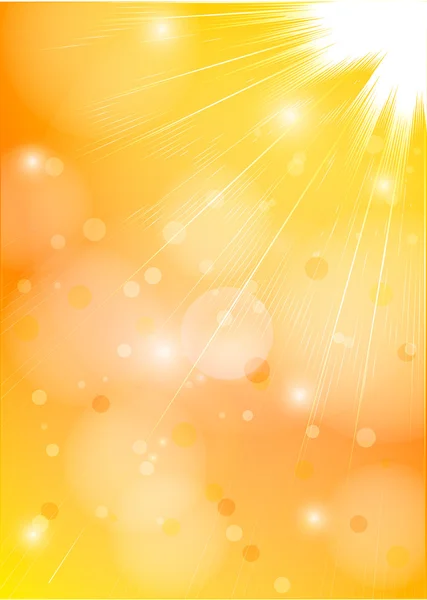 Oranje-gele zonlicht — Stockvector