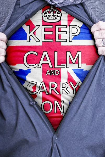 Keep Calm Businessman — Stock Photo, Image