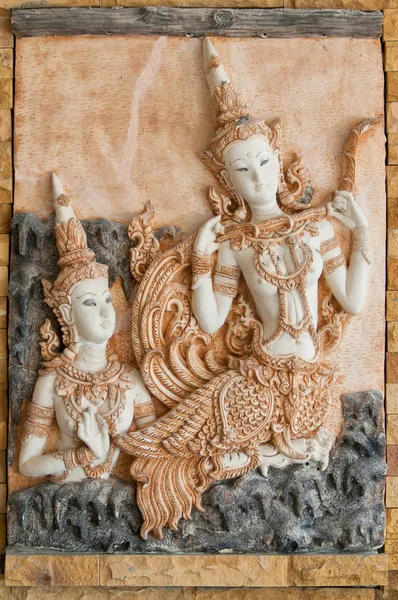 Thajské Sádrový odlitek reliéf — Stock fotografie