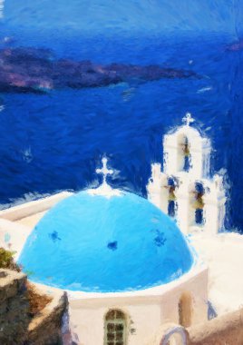 santorini 04 boyama