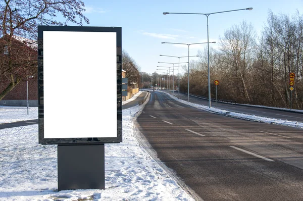 Boş yol kenarındaki billboard 01 — Stockfoto