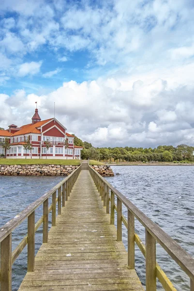 Landskrona tenger partján — Stock Fotó