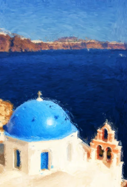 Peinture Santorin 05 — Photo