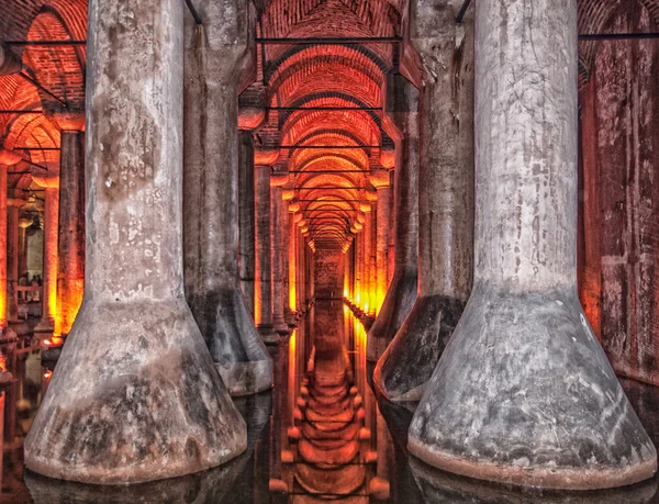 Basilica cistern HDR — Stock Photo, Image
