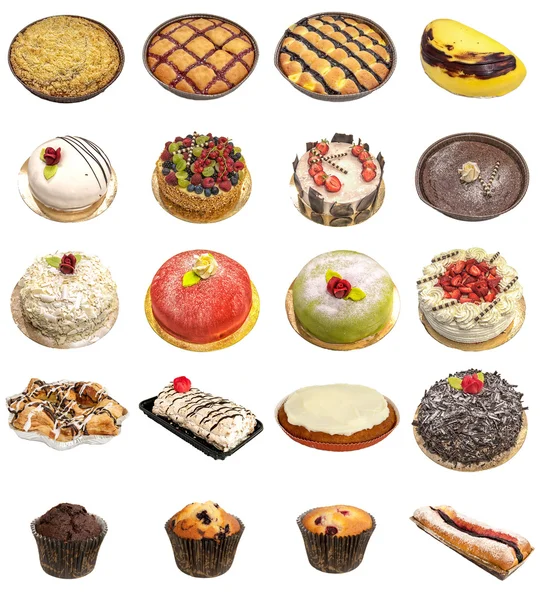 Cake and tart selection — Stock Photo, Image