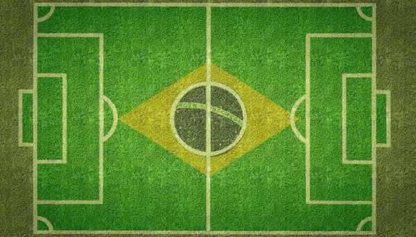 Voetbalveld voetbal Brazilië — Stockfoto