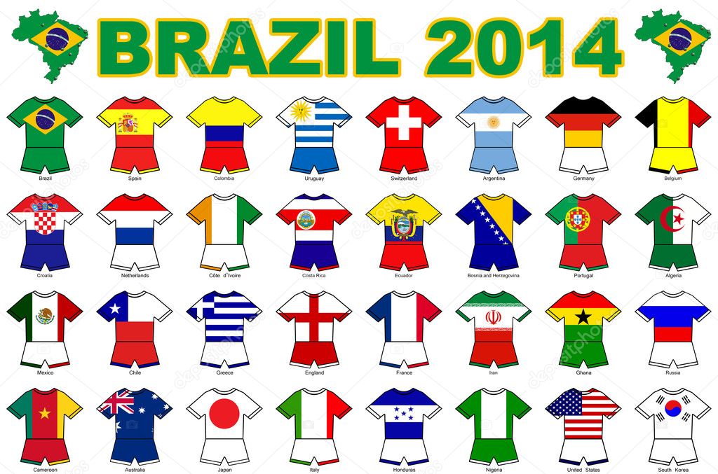 World cup flag strip designs 2014