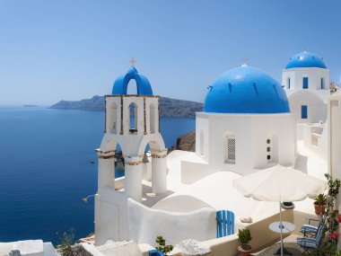 Yunan adası Santorini 'deki Aziz Spyridon Kutsal Ortodoks Kilisesi.