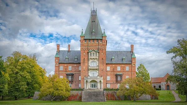 Zamek Trollenas Regionie Eslov Południowej Szwecji Sezonie Jesiennym — Zdjęcie stockowe