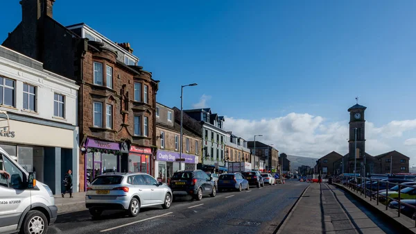 Helensburgh Scotland Marzo 2022 Una Vista Della Strada Principale Dal — Foto Stock