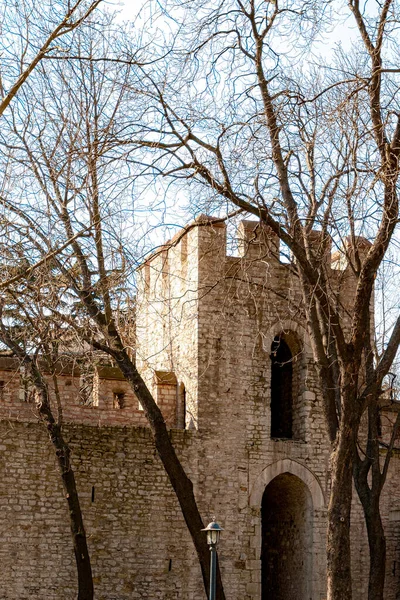 Entrance Gate Ancient City Wall Istanbul — Fotografie, imagine de stoc