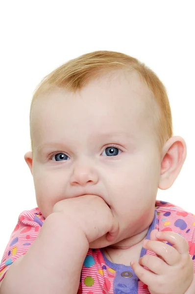 Baby on white background — Stock Photo, Image
