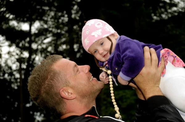 Happy baby and father — Stock Photo, Image