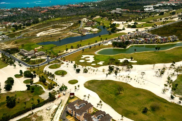 Vista elevada del campo de golf — Foto de Stock