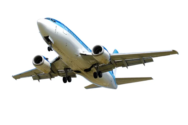 Letadlo izolovaných na bílém pozadí — Stock fotografie