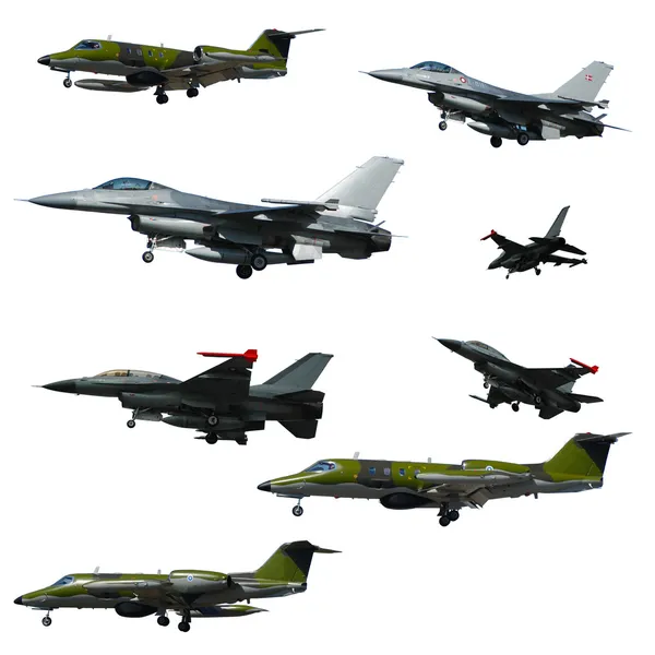 War plane collection isolated on a white background. High resolu — Stock Image War plane collection isolated on a white background. High resolu Stock Picture