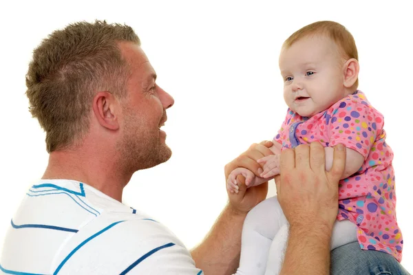 Sorridente padre e bambino — Foto Stock