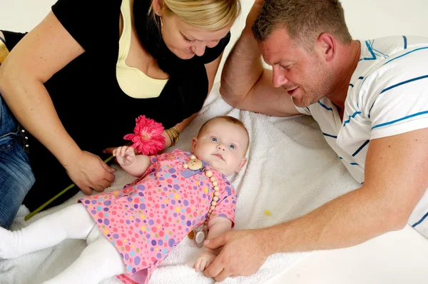 Mother father and baby — Stock Photo, Image