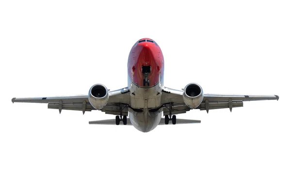 Vliegtuig Geïsoleerd Een Schone Witte Achtergrond — Stockfoto