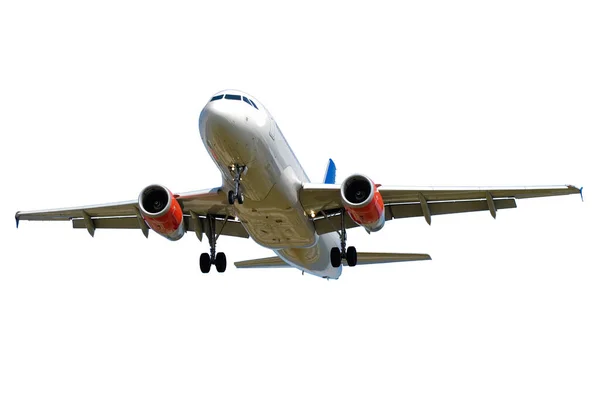 Plane Isolated Clean White Background — Stock Photo, Image