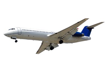 temiz beyaz bir arka plan üzerinde izole privat jet uçak