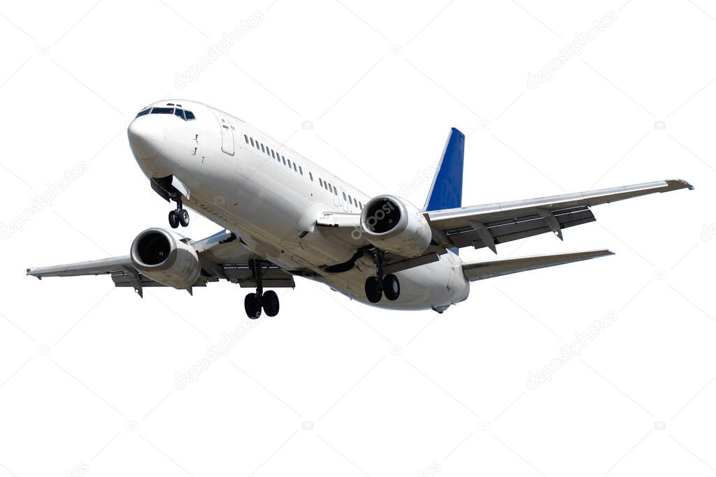Plane is isolated on a clean white background.