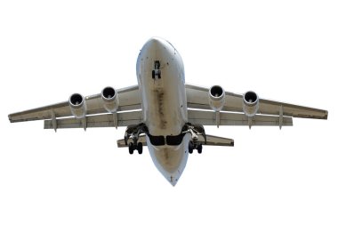 temiz beyaz bir arka plan üzerinde izole privat jet uçak