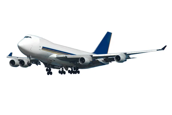 Big Jumbo Plane Isolated White Background — Stock Photo, Image