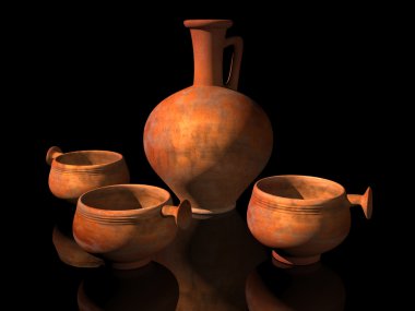 Ancient Roman Pottery clipart