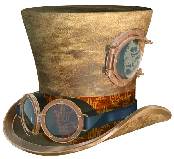 Steampunk şapka ve gözlük