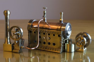 Model steam engine clipart