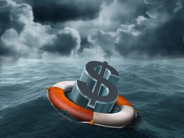 Dollar rescue — Stock Photo, Image