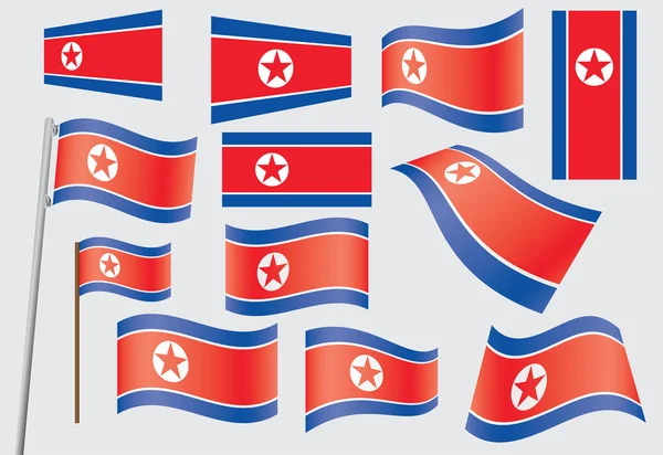 Bandeira da Coreia do Norte —  Vetores de Stock