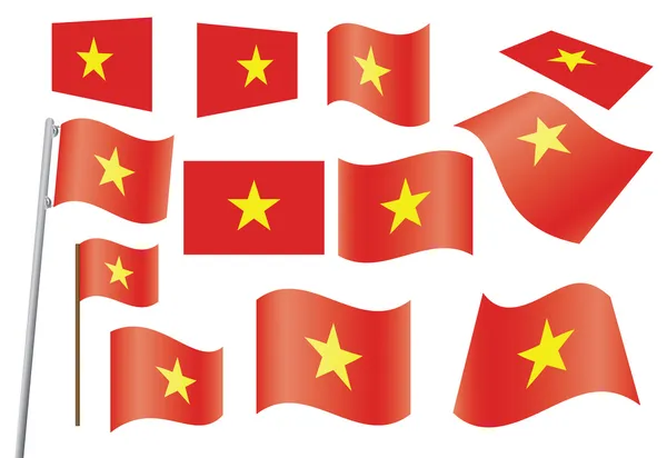 Flagof 越南 — 图库矢量图片