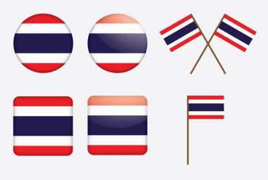 rozetleri ile Tayland bayrağı